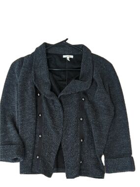 Maurices Dark Gray Ribbed Knit Blazer Jacket